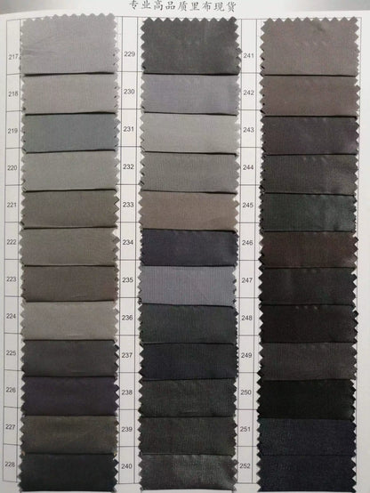 3896 Seda humana cómoda, seda humana fina sarga binba abrigo de canalé de alta gama, forro de sarga de canalé viscosa 8014