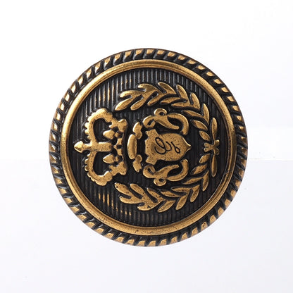 3276★  Vintage Crown Wheat Ear Metal Buttons Bronze Coat Windbreaker Buttons Suit Jacket Sweater College Style Buttons