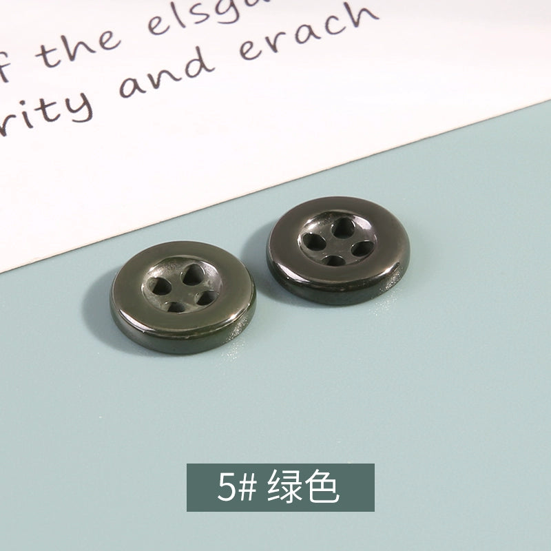 3337★  Four-eye round ceramic button men's and women's shirts cardigan cuffs neckline high-end buttons children's clothes button accessories