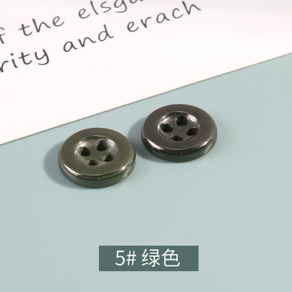 3337★  Four-eye round ceramic button men's and women's shirts cardigan cuffs neckline high-end buttons children's clothes button accessories