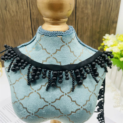 Accesorios de encaje de perlas de alta calidad de 3689 cm de ancho, con flecos, hechos a mano, para decoración de ropa, pequeños accesorios fragantes, falda DIY