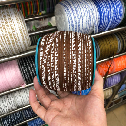 3870 Spot 1cm papel de color impresión accesorios de cincha tira de presión del borde del cuello trasero ropa de estilo étnico tira lateral tira de ribete