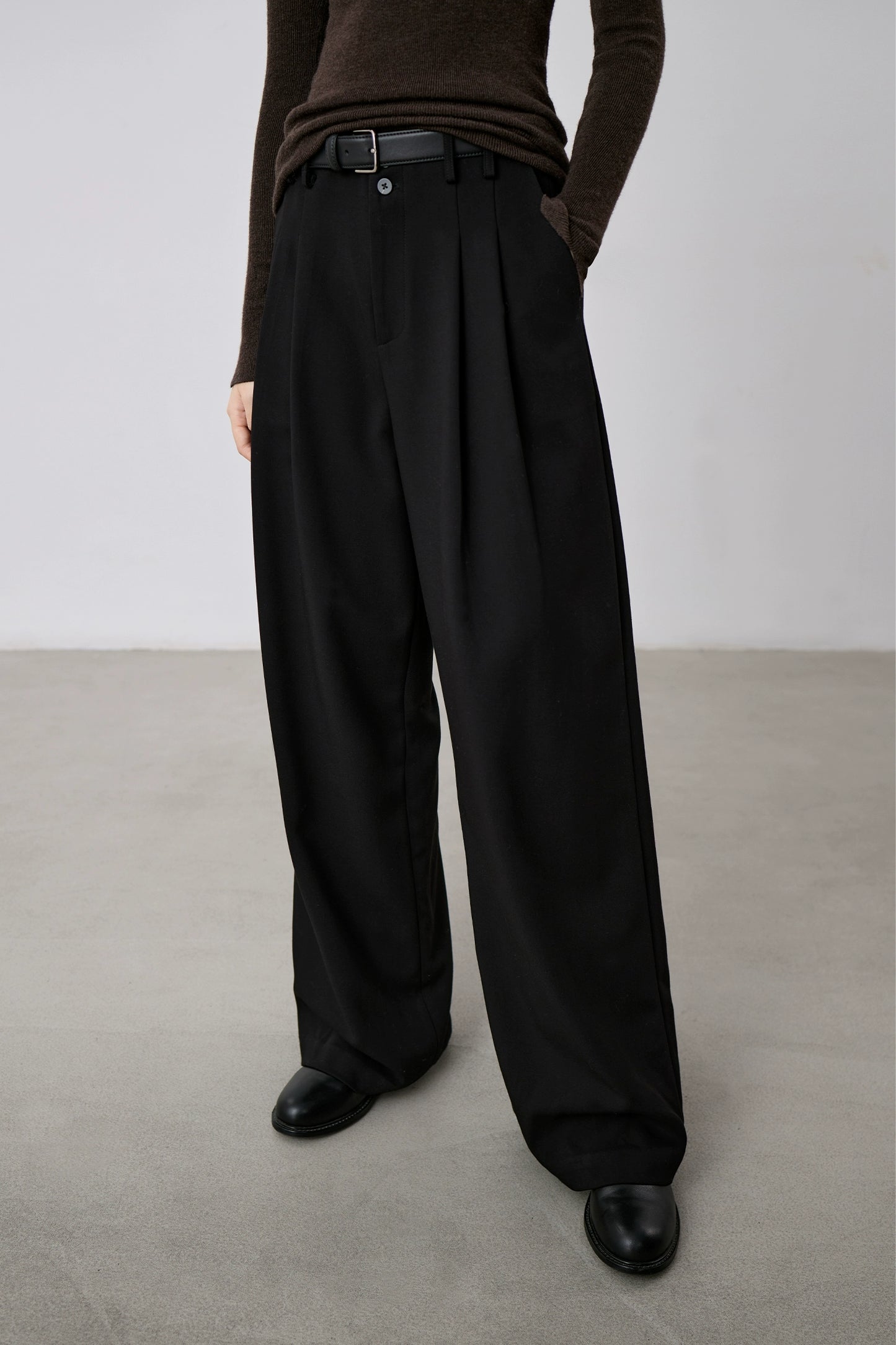 [Oferta especial por tiempo limitado] Pantalones pitillo, pantalones de traje informales antiarrugas, pantalones de fregado rectos de cintura alta y sueltos para mujer 