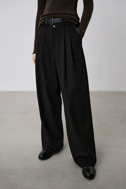 [Oferta especial por tiempo limitado] Pantalones pitillo, pantalones de traje informales antiarrugas, pantalones de fregado rectos de cintura alta y sueltos para mujer 
