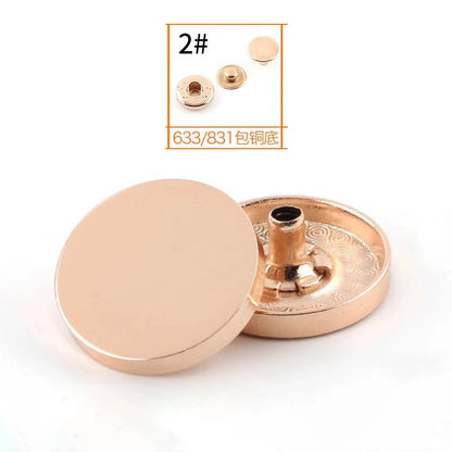 3411★  Metal high-end clothes clothing mother and child buttons jacket hidden buttons round coat down jacket buttons buttons buttons buttons