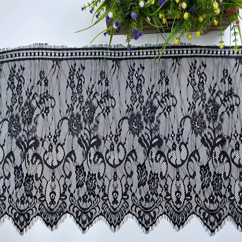 3749 ancho 35 cm, encaje de pestañas unilateral de alta calidad, vestido alargado empalme velo de novia accesorios de ropa