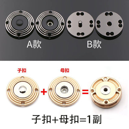 3476★ Abrigo con botón oculto y botón a presión redondo para mujer, gabardina con botones de lana de visón y cachemira, botones de lana para niño y madre