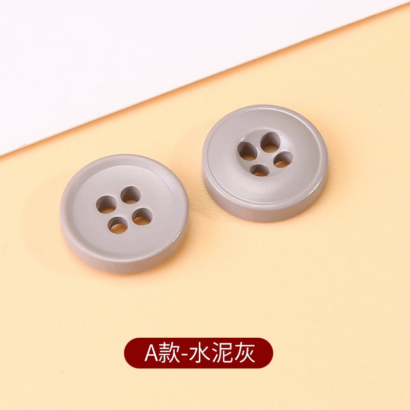 3403★  Color round four-eye shirt buttons children's sweater cardigan versatile buttons clothes jacket high-end button accessories