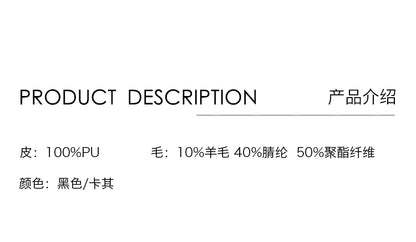 Chaqueta negra corta cálida y resistente al viento con pelo integrado de CAREMIND, chaqueta de solapa de locomotora de moda para mujer 