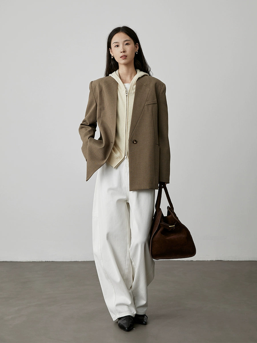 [Suéter Berry] CAREMIND Suéter con capucha y cremallera de cuatro colores y doble cabeza Chaqueta de punto Chaqueta superior para mujer Otoño 