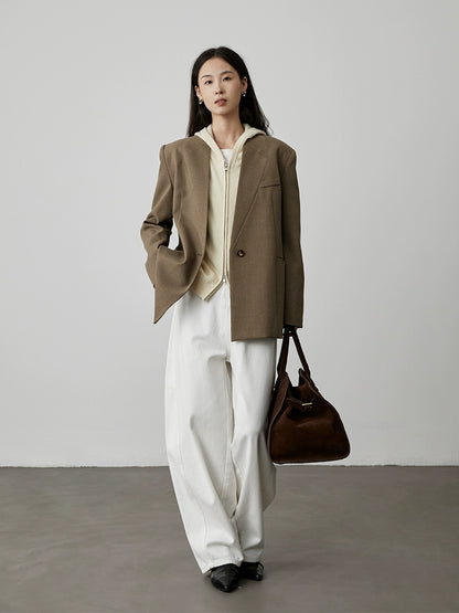 [Suéter Berry] CAREMIND Suéter con capucha y cremallera de cuatro colores y doble cabeza Chaqueta de punto Chaqueta superior para mujer Otoño 