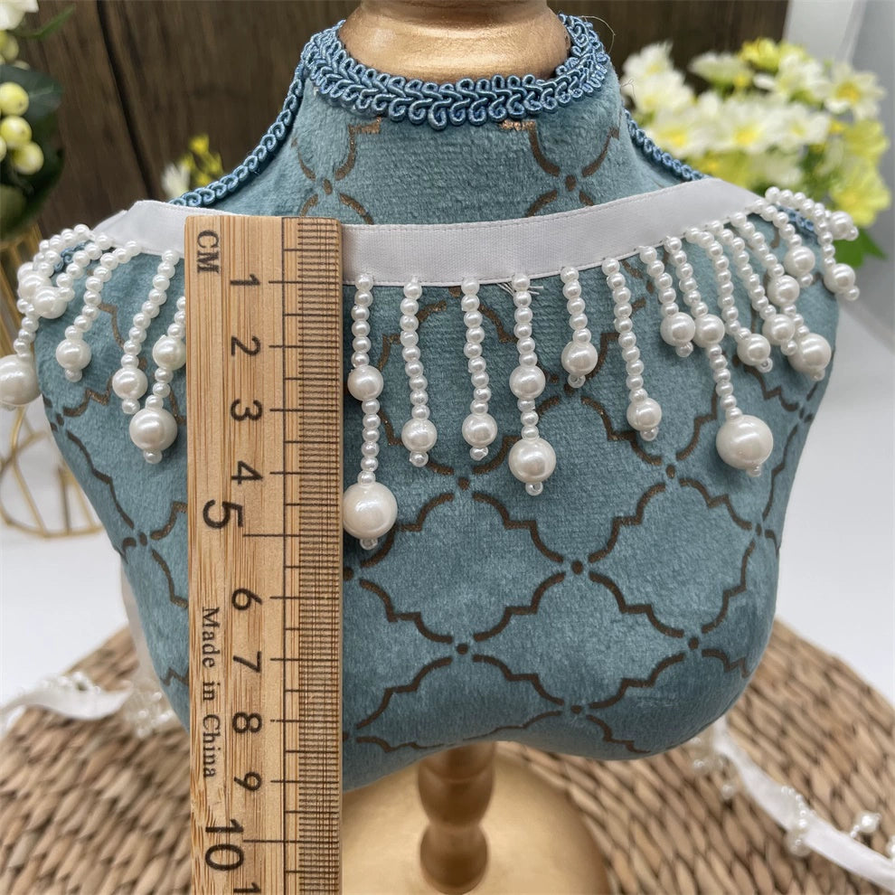 Cinturón de hanfu con flecos de perlas, cadena, tocado, colgante, accesorios de decoración de ropa, 3688 cm de ancho, hecho a mano