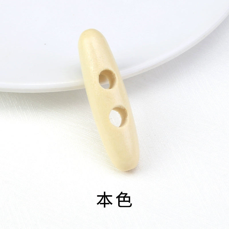 3262★  High-end wood button coat sweater trench coat woolen temperament horn buckle olive buckle natural wood buckle