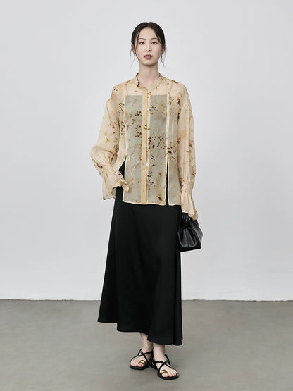 Falda de cola de pez de ácido acético de color sólido CAREMIND, falda de satén suave y sedosa, falda fina de una palabra, falda mediana y larga 