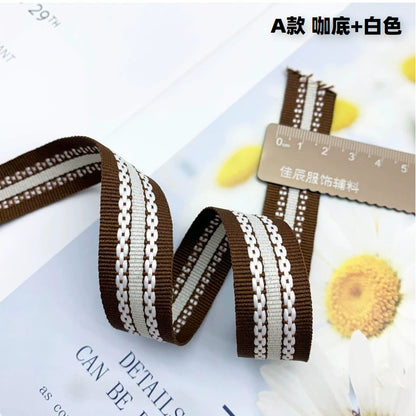 3857 Tiras de borde de cinta jacquard de punto de salto de rayas de color de 2 cm, ribete de borde de pantalones, tiras laterales, textiles para el hogar, accesorios de ropa