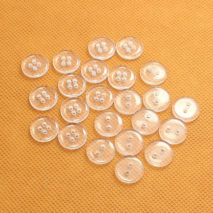 3496★ Paquete completo de botones Botón transparente de dos ojales, cuatro ojales, camisa de pan Botones de camisa de cuello de suéter Botones inferiores de ropa Botones de almohadilla Botones pequeños