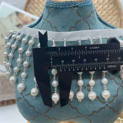 3700 Accesorios de encaje con borlas y perlas para la industria pesada, bricolaje, cortina de cuentas, Hanfu, Xiacheng, Cheongsam, puños, collar, cinta de cuentas