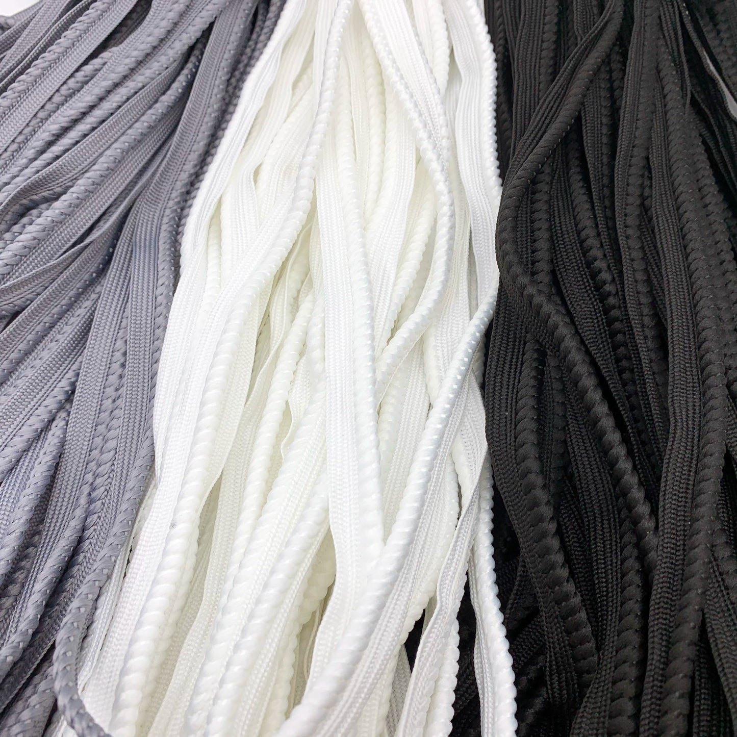 3846 ★ Spot 1.3cm negro y blanco gris negrita trenzada niño cinta maestra tira de brotes textiles para el hogar borde incrustado cuerda borde incrustado cuerda accesorios de ropa