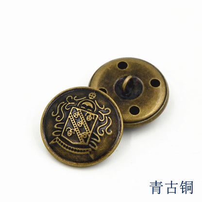 3250★  Round clothing metal buttons retro copper buttons men's suit buttons women's cardigan buttons clothes sweater buttons