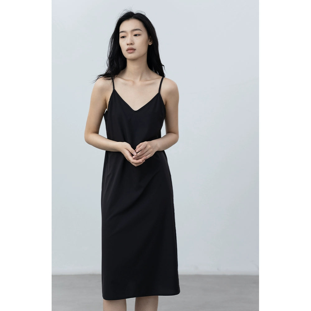 Vestido de base interior CAREMIND para mujer 2023, para las cuatro estaciones, se puede usar un color sólido, cómodo, de moda, con forro de falda, se puede usar solo 