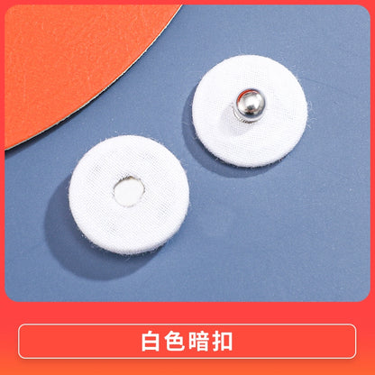 3470★ Botón de tela de color nuevo, botón a presión de metal, botón oculto, botón anti-luz para niños y madres, botón de ropa grande para mujeres, botón de botón.