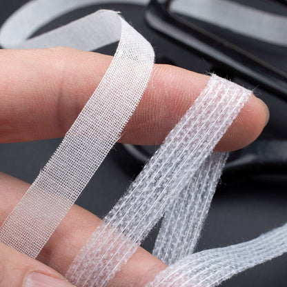 3918 1 cm de ancho, inserto para ropa, tira de forro de seda recta, tira de forro de grano recto, ajuste anti-tejido, anti-deformación, no elástico