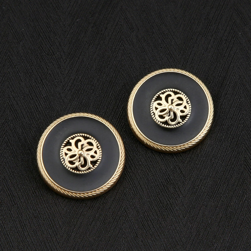 3256★  Coat buttons high-end clothes jacket sweater trench coat top metal buttons gold black round decorative accessories buttons