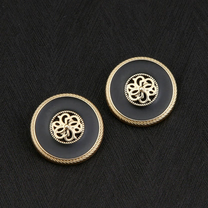 3256★  Coat buttons high-end clothes jacket sweater trench coat top metal buttons gold black round decorative accessories buttons