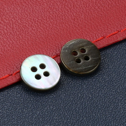 3347★  Shirt buttons women's and men's chiffon shirt buttons clothes versatile round shell buttons four-eye black and white cardigan small