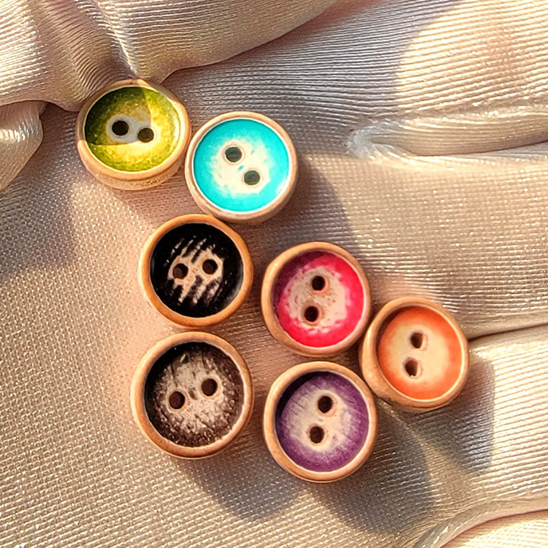 3370★  Natural wooden buttons wooden buttons two-eye buttons retro shirt shirt cardigan buttons men's and women's handmade accessories