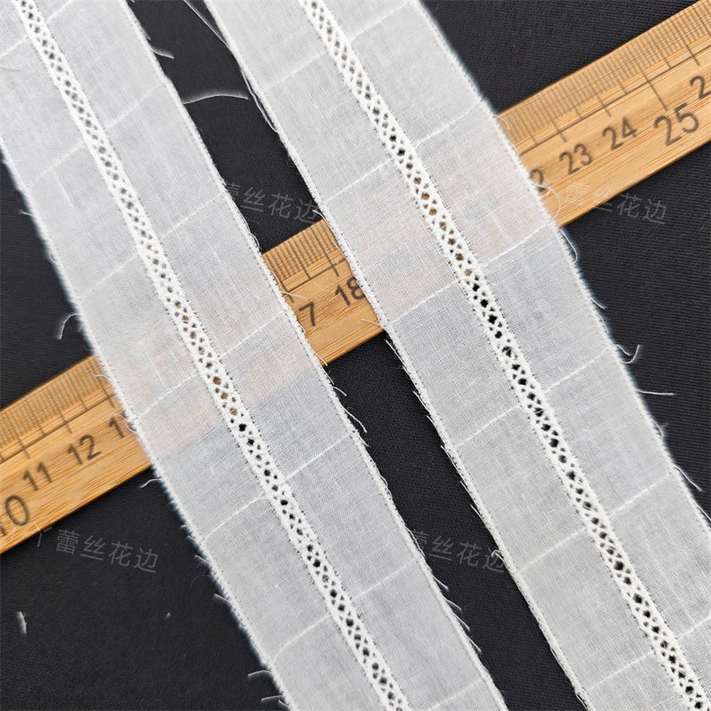 3798 Exquisita tela de algodón puro para parte inferior de la escalera, empalme de ropa, bordado decorativo de encaje, cinturón DIY, accesorios decorativos para ropa