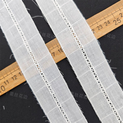 3798 Exquisita tela de algodón puro para parte inferior de la escalera, empalme de ropa, bordado decorativo de encaje, cinturón DIY, accesorios decorativos para ropa