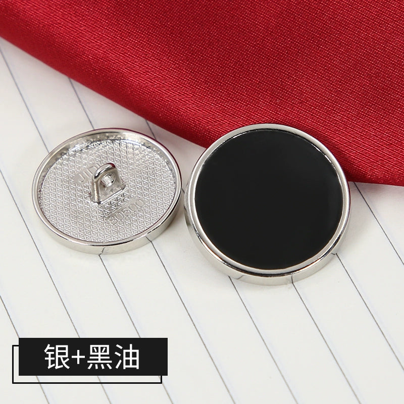 3375★  Metal flat buttons high-end suit buttons clothes top women's coat button shirt men's trench coat shirt round