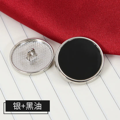 3375★  Metal flat buttons high-end suit buttons clothes top women's coat button shirt men's trench coat shirt round