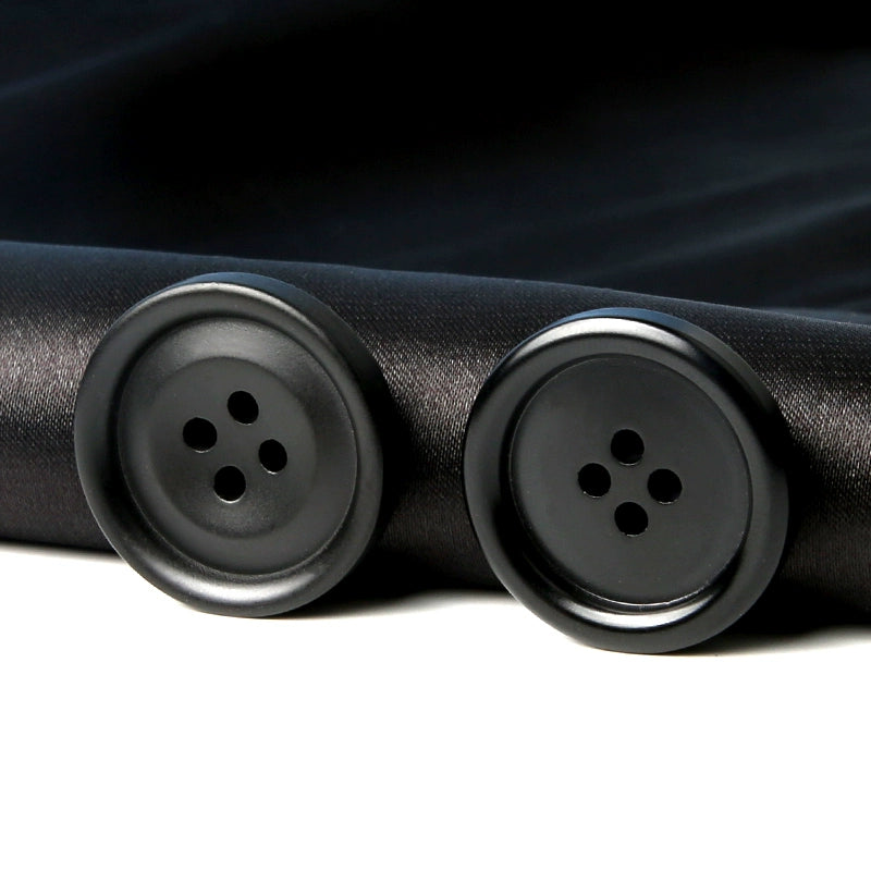 3445★ Botones redondos negros para abrigos, botones para chaquetas de traje para hombres y mujeres, accesorios versátiles para gabardinas y botones superiores.