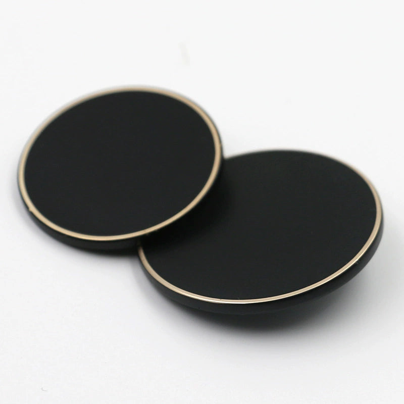 3436★ Botones de metal Botones de abrigo de gabardina de mujer Botones de abrigo negro de hombre Botones de traje redondos Botones decorativos para ropa de suéter