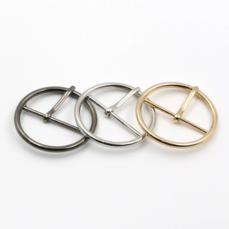 3272★  Metal luggage button buckle belt button round day buckle belt shoe and hat adjustment button pin buckle three-gear buckle
