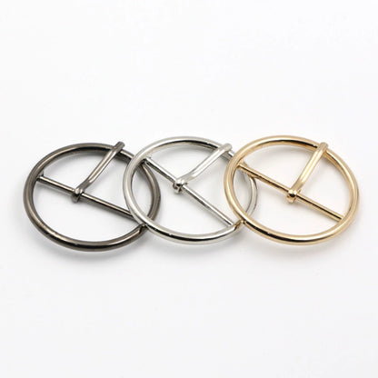 3272★  Metal luggage button buckle belt button round day buckle belt shoe and hat adjustment button pin buckle three-gear buckle