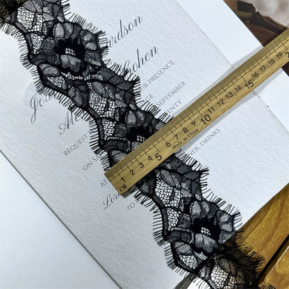 3738 Exquisitas pestañas blancas y negras con encaje para unir ropa, materiales decorativos, bricolaje, escote, mangas, tirantes, ayudas de costura