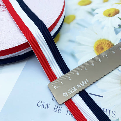 3887 Punto 1-4 cm, cintas a juego en colores rojo, blanco, azul marino y azul, tiras de ribete, tiras de presión de bordes, tiras laterales, joyería, accesorios textiles para el hogar