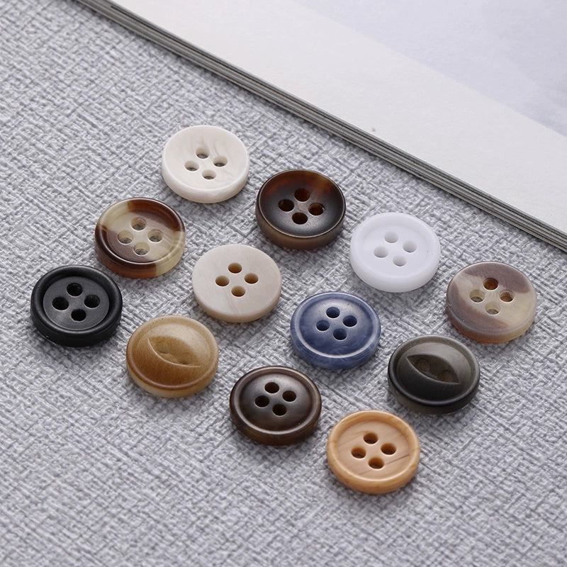 3353★  Shirt buttons white round clothes buttons resin matte shirt buttons men's and women's shirts pattern small buttons