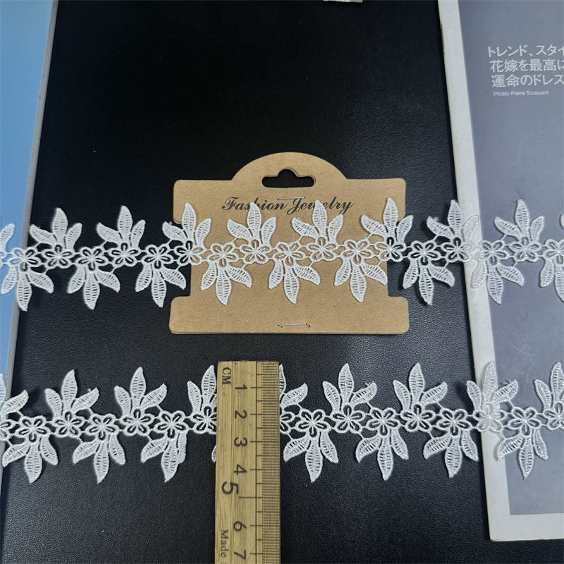 3668 Delicado bordado de poliéster, encaje soluble en agua, accesorios de encaje, bricolaje, ropa, collar, clavícula, cadena, tocado, correa de hombro, material