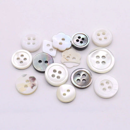 3366★  Natural shell buttons White shirt buttons High-end men's and women's knitted sweaters Cardigan shirts Round shell buttons Small