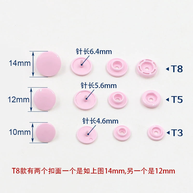 3413★  Plastic four-in-one buckle special button for colored baby clothes, seam-free hidden button, baby buckle nail button, mother and child buckle