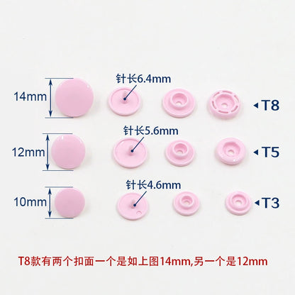 3413★  Plastic four-in-one buckle special button for colored baby clothes, seam-free hidden button, baby buckle nail button, mother and child buckle