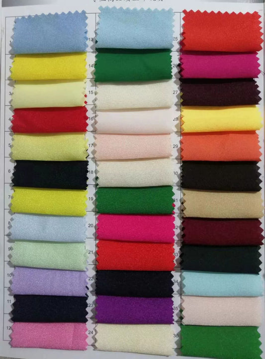 3891 Tejido elástico arrugado Huayao Forro de gasa arrugada de alta elasticidad Forro de camisa de falda con doble arruga 8010