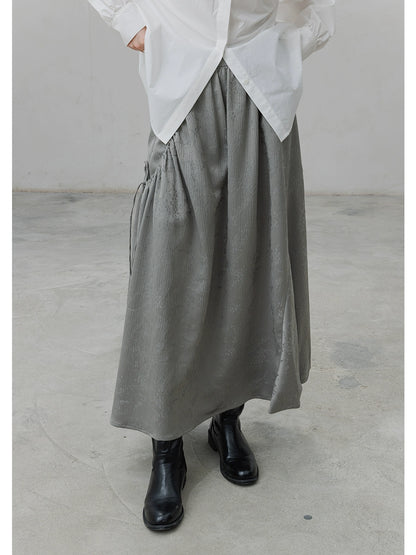 CAREMIND [Crepúsculo] Falda nueva original Falda de textura jacquard de industria pesada Falda de viaje para mujer 