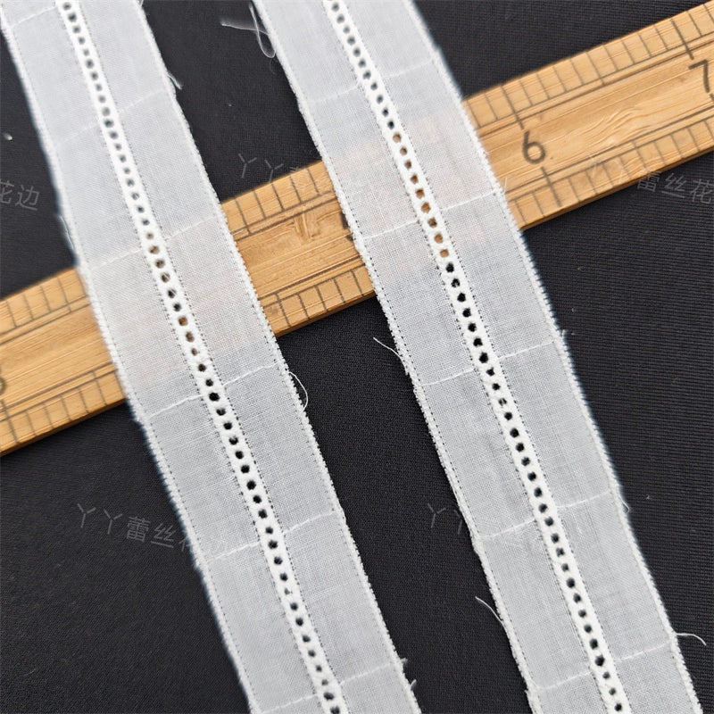 3783 Venta caliente de accesorios de moda hechos a mano DIY materiales de costura de algodón escalera bordado encaje ropa falda tela decorativa