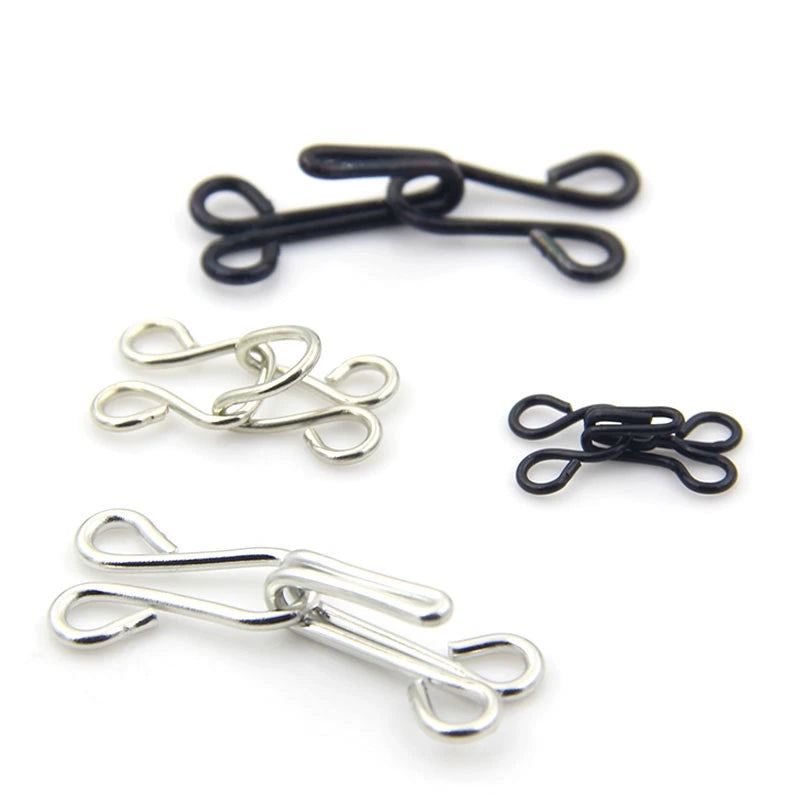 3503★ Accesorios de ropa Hebilla resistente al viento Botón de gancho Gancho de cuello de metal Hebilla de viento Hebilla de par Hebilla invisible Botón de ropa interior