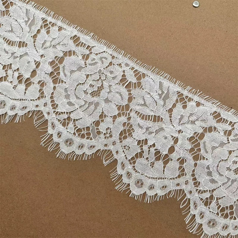 3769 largeur 14,5 cm exquise ligne osseuse unilatérale cils dentelle tissu bricolage décoratif rideaux robe de mariée accessoires